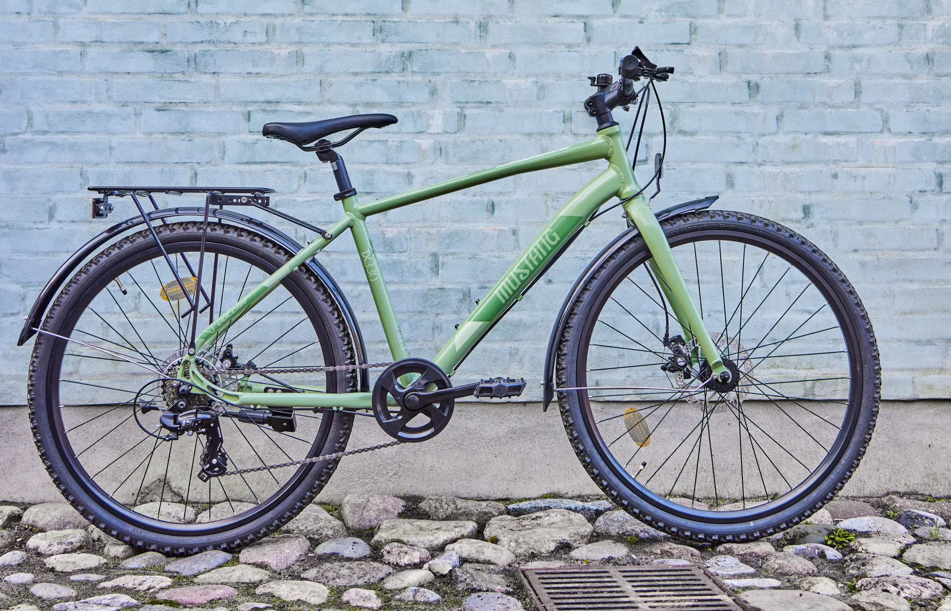 Grøn drengecykel Mustang