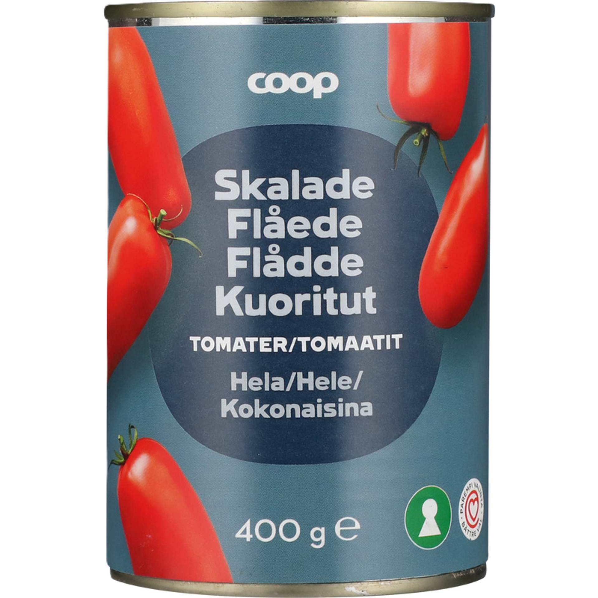 Coop flåede tomater på dåse