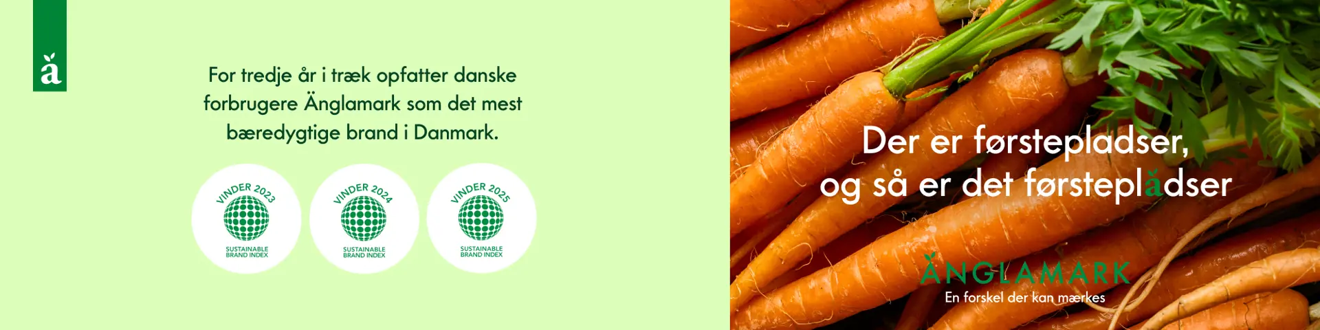 änglamark vinder sustainable brandindex for 3. år i træk