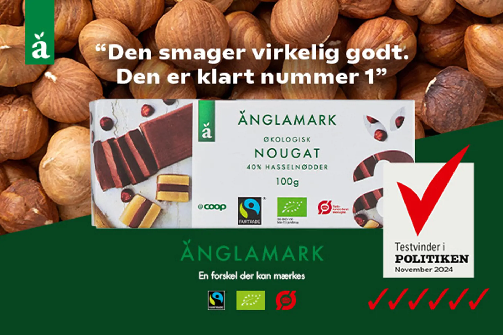 änglamark nougat testvinder 