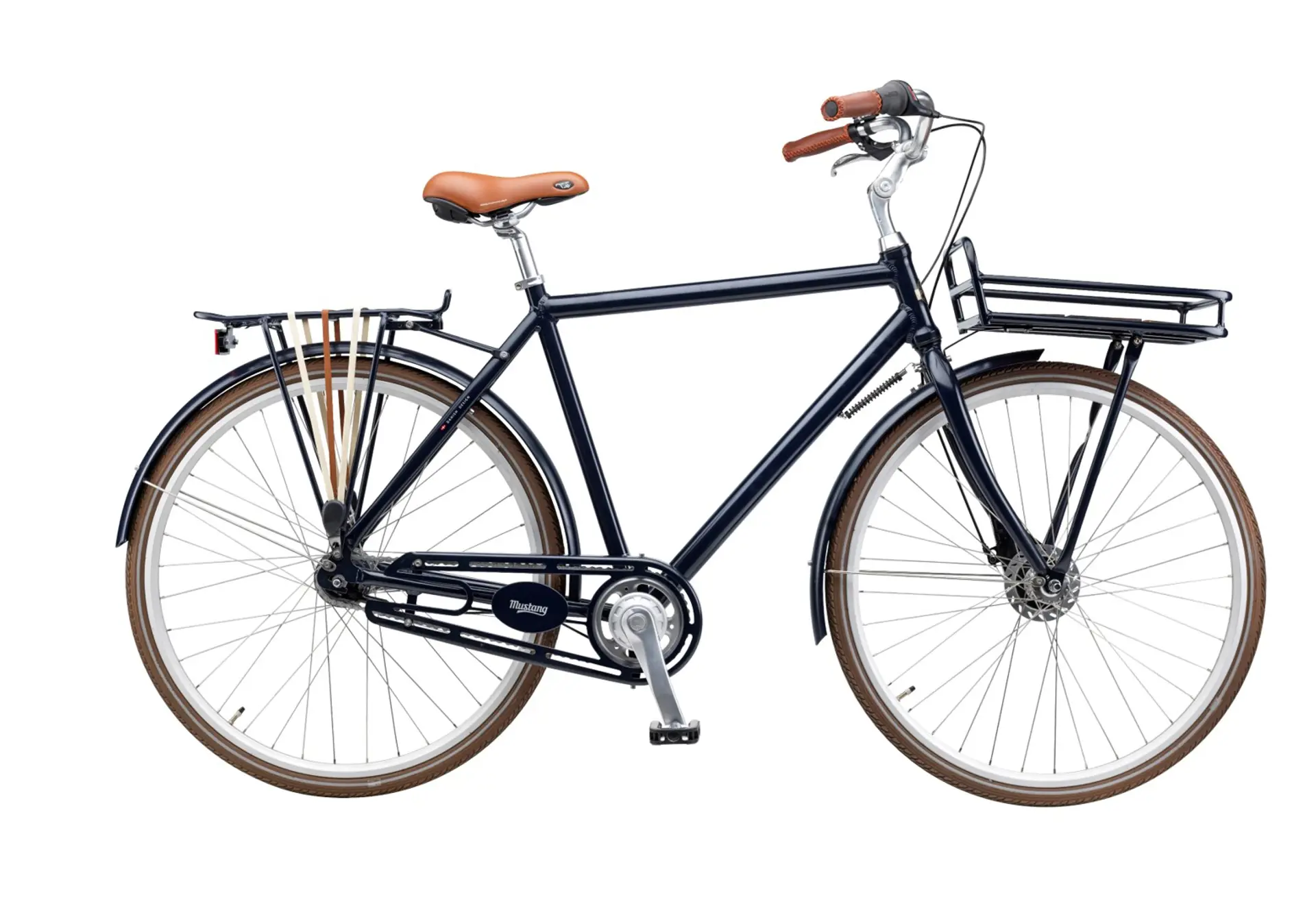 Mørkeblå Mustang herrecykel