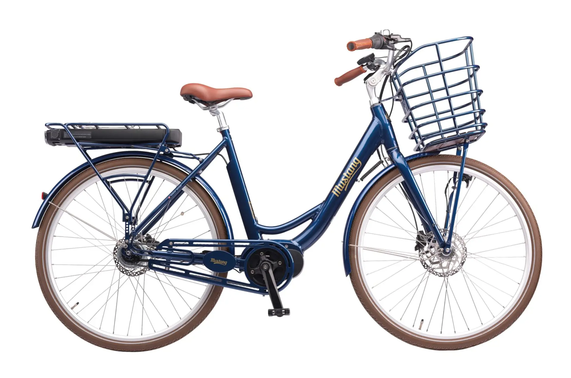 Mørkeblå Mustang dame elcykel