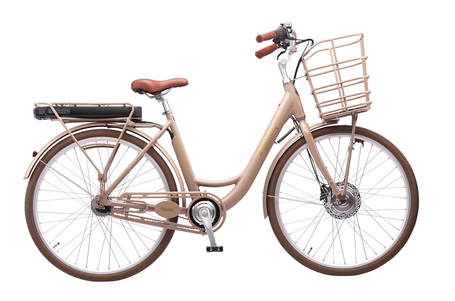 Beige Mustang dame elcykel